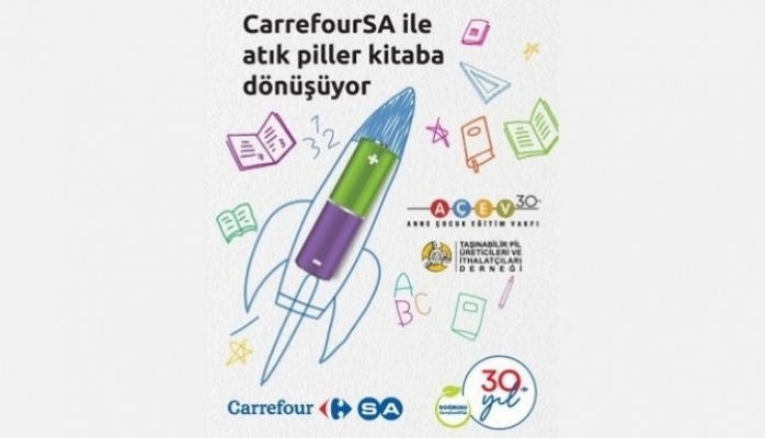 CarrefourSA'da Atık Piller Çocuklar İçin Kitaba Dönüşüyor