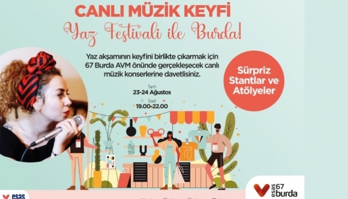 Yazın Coşkusu 67 Burda AVM'nin Yaz Festivali İle Yaşanacak