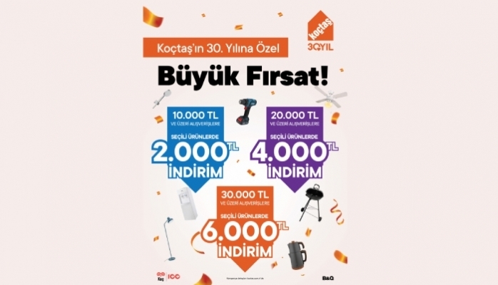 Koçtaş'tan 30. Yılına Özel Haziran Fırsatları
