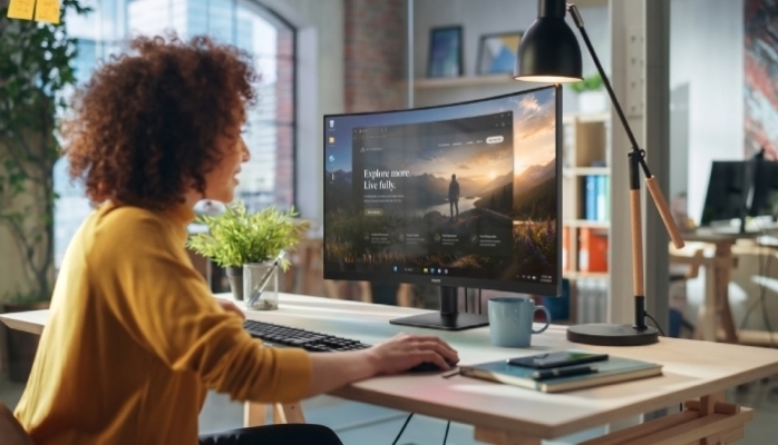 Philips'ten İş ve Eğlenceyi Bir Araya Getiren İki Yeni Kavisli QHD Monitör