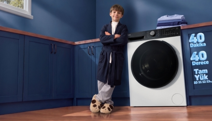 Beko SuperWash Teknolojisi İle 40 Dakikada 40 Derecede ve Tam Dolu Makinede Kanıtlanmış Temizlik