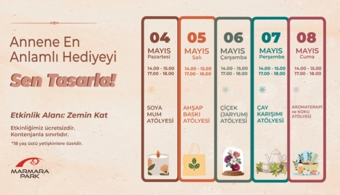 Marmara Park AVM'den Anneler Günü'ne Özel Yaratıcı Atölyeler