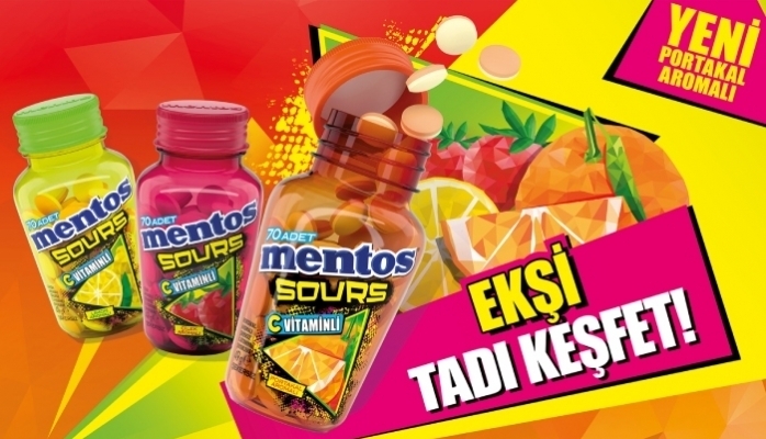 Mentos Sours Ailesi Büyüyor: Yepyeni Portakal Aromasıyla Ekşi Tadı Keşfet!